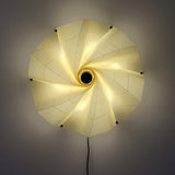 Modern Petal Shaped Fabric Wall Sconce Set Adjustable LED Indoor Wall Light