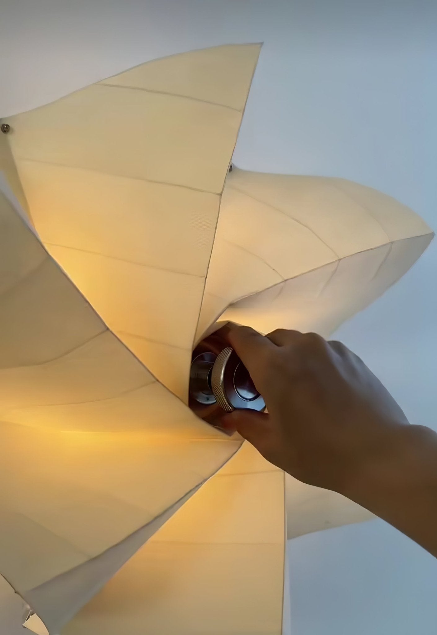 Modern Petal Shaped Fabric Wall Sconce Set Adjustable LED Indoor Wall Light