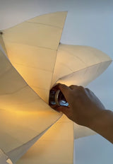 Modern Petal Shaped Fabric Wall Sconce Set Adjustable LED Indoor Wall Light