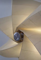 Modern Petal Shaped Fabric Wall Sconce Set Adjustable LED Indoor Wall Light