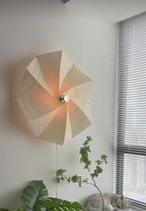 Modern Petal Shaped Fabric Wall Sconce Set Adjustable LED Indoor Wall Light