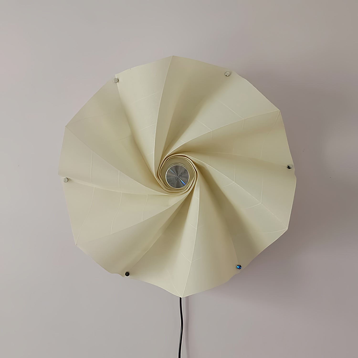 Modern Petal Shaped Fabric Wall Sconce Set Adjustable LED Indoor Wall Light