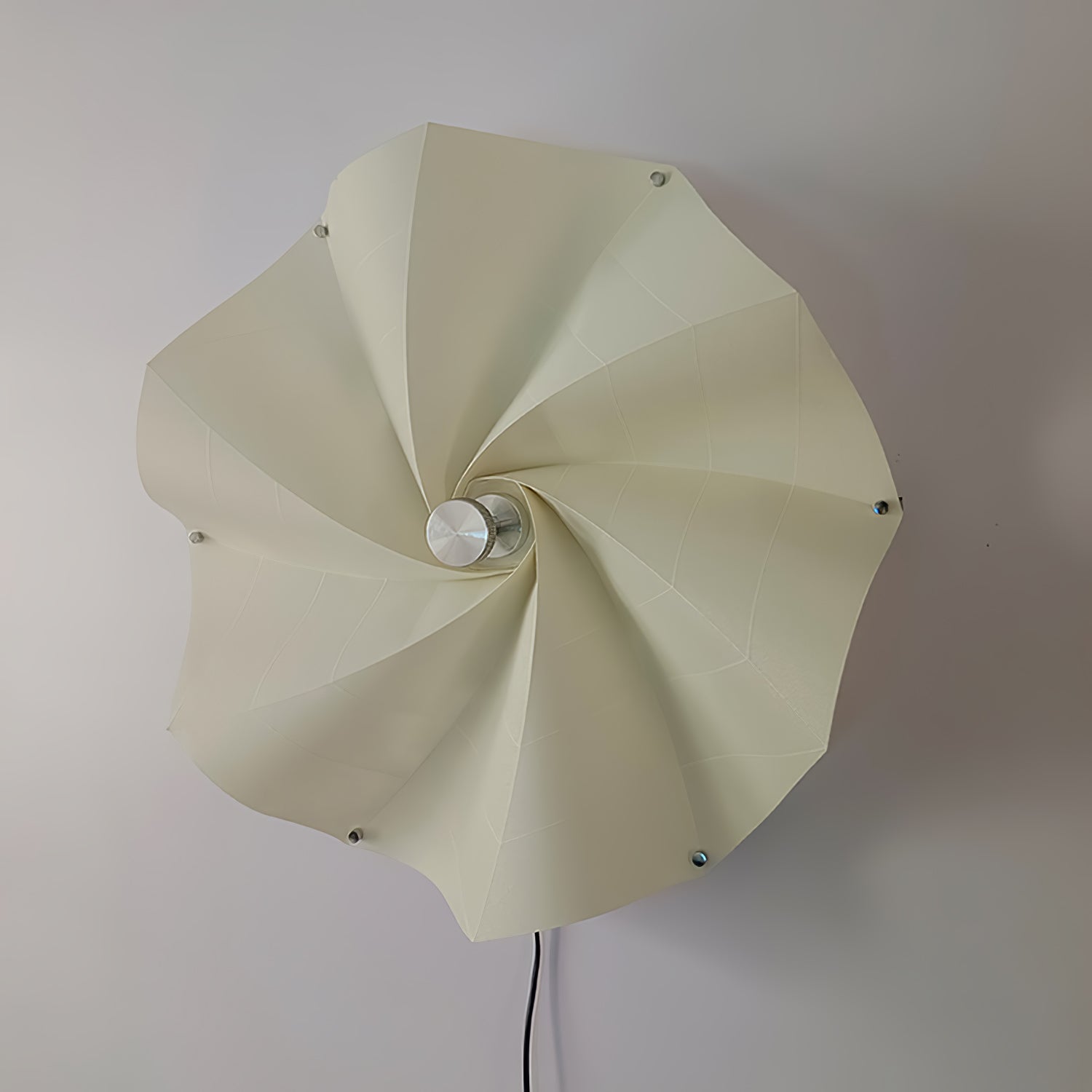 Modern Petal Shaped Fabric Wall Sconce Set Adjustable LED Indoor Wall Light