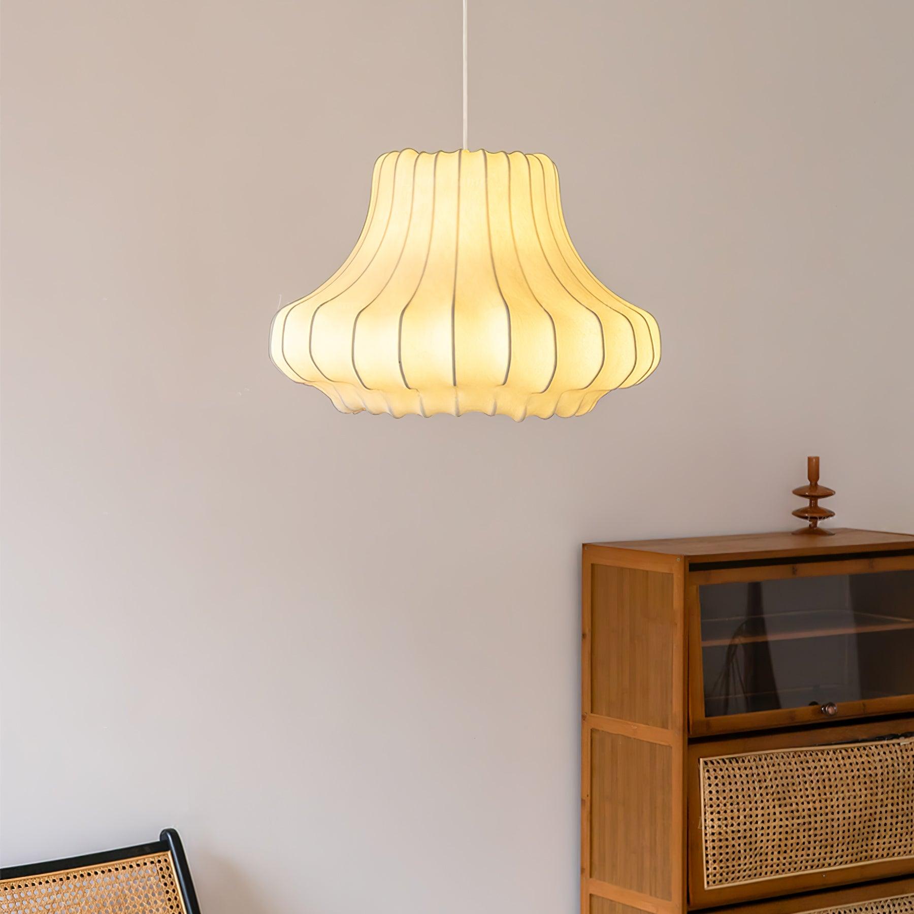 Modern Phantom Cocoon Pendant Lamp White Ethereal Hanging Chandelier Light