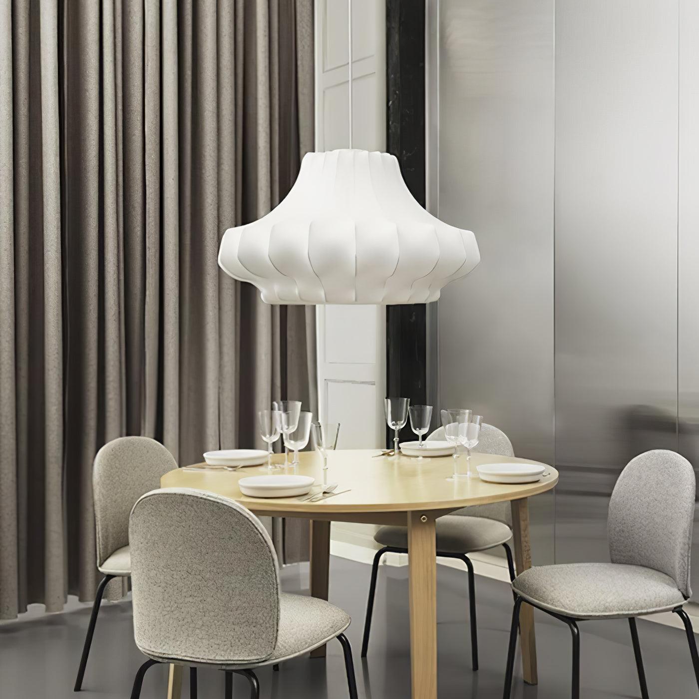 Modern Phantom Cocoon Pendant Lamp White Ethereal Hanging Chandelier Light