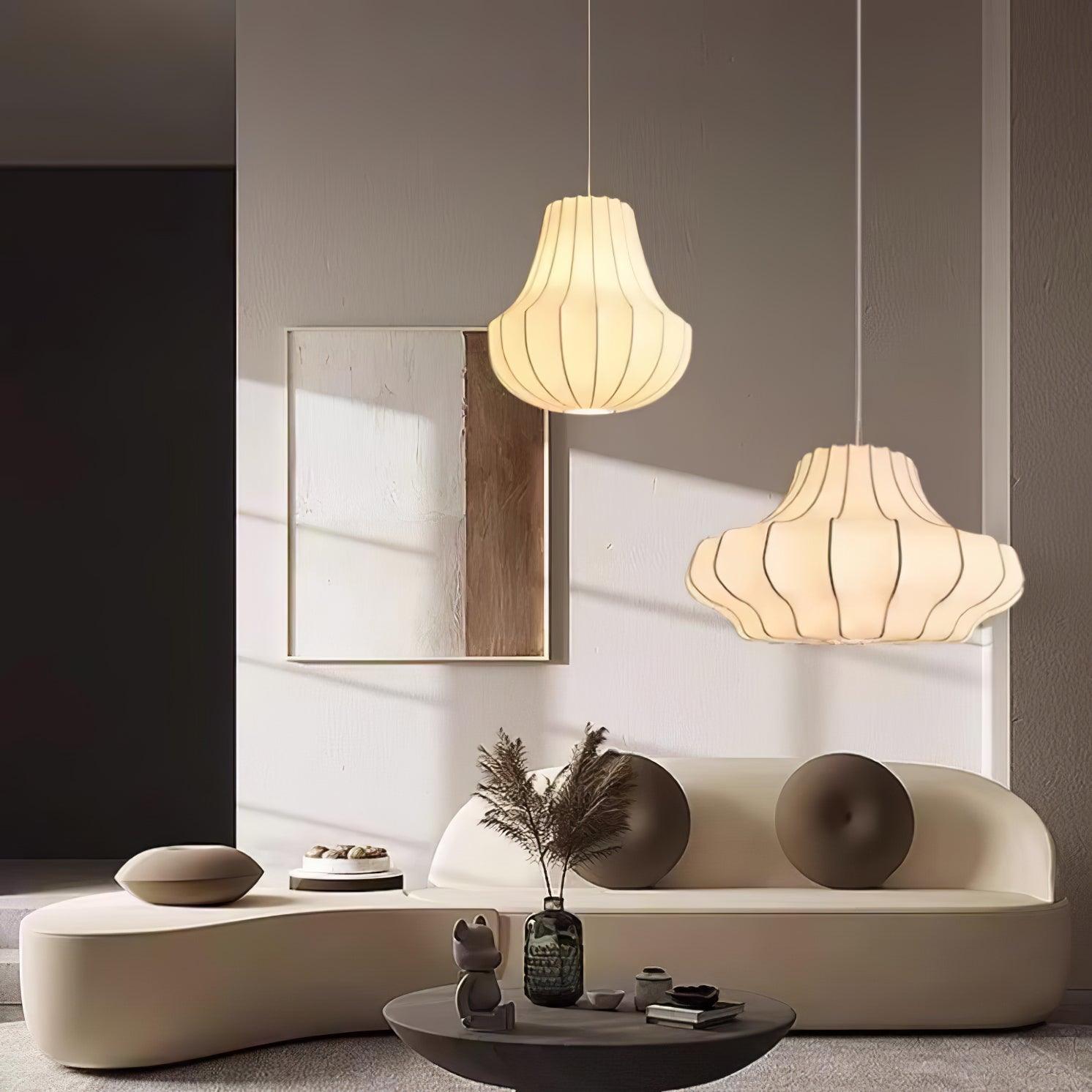 Modern Phantom Cocoon Pendant Lamp White Ethereal Hanging Chandelier Light