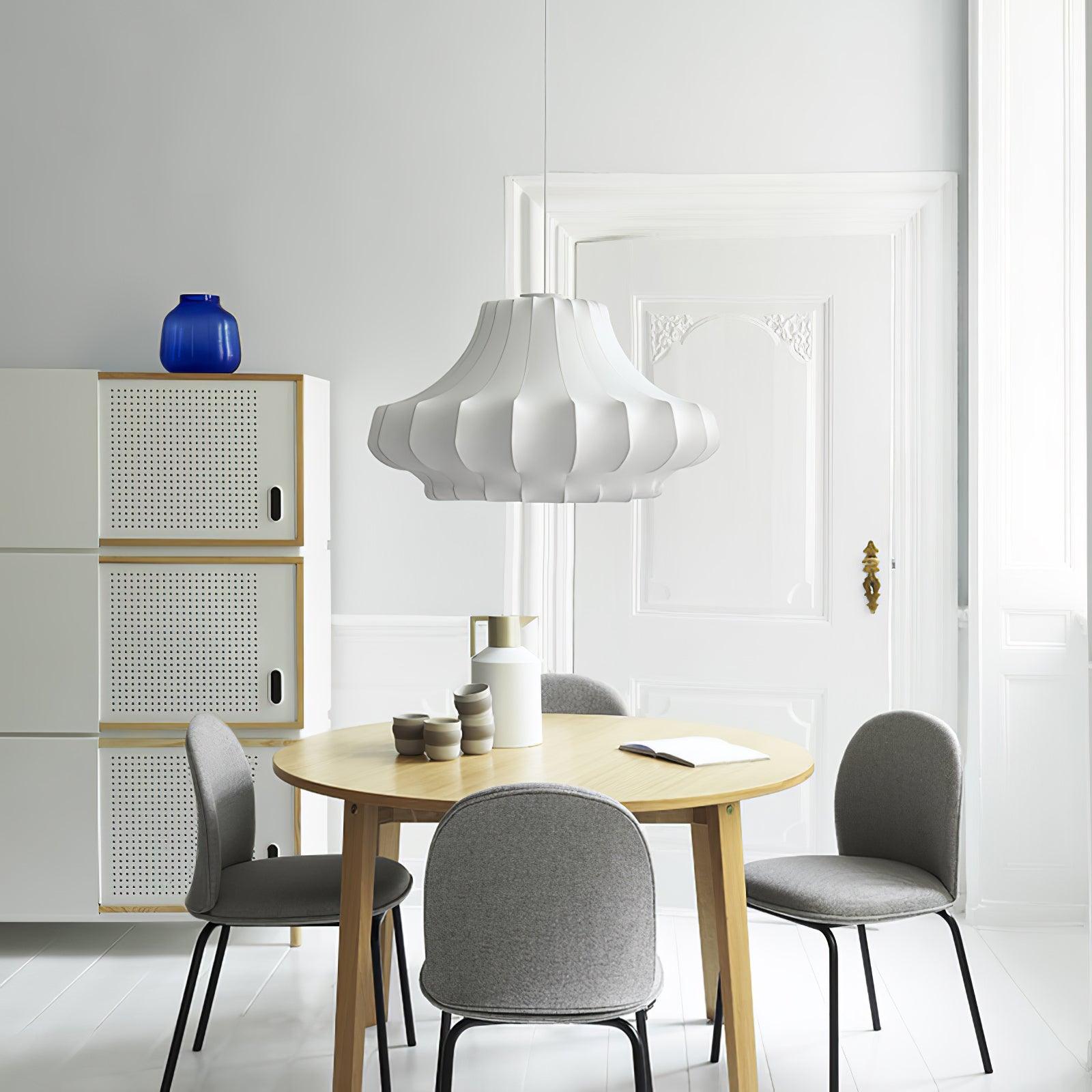 Modern Phantom Cocoon Pendant Lamp White Ethereal Hanging Chandelier Light