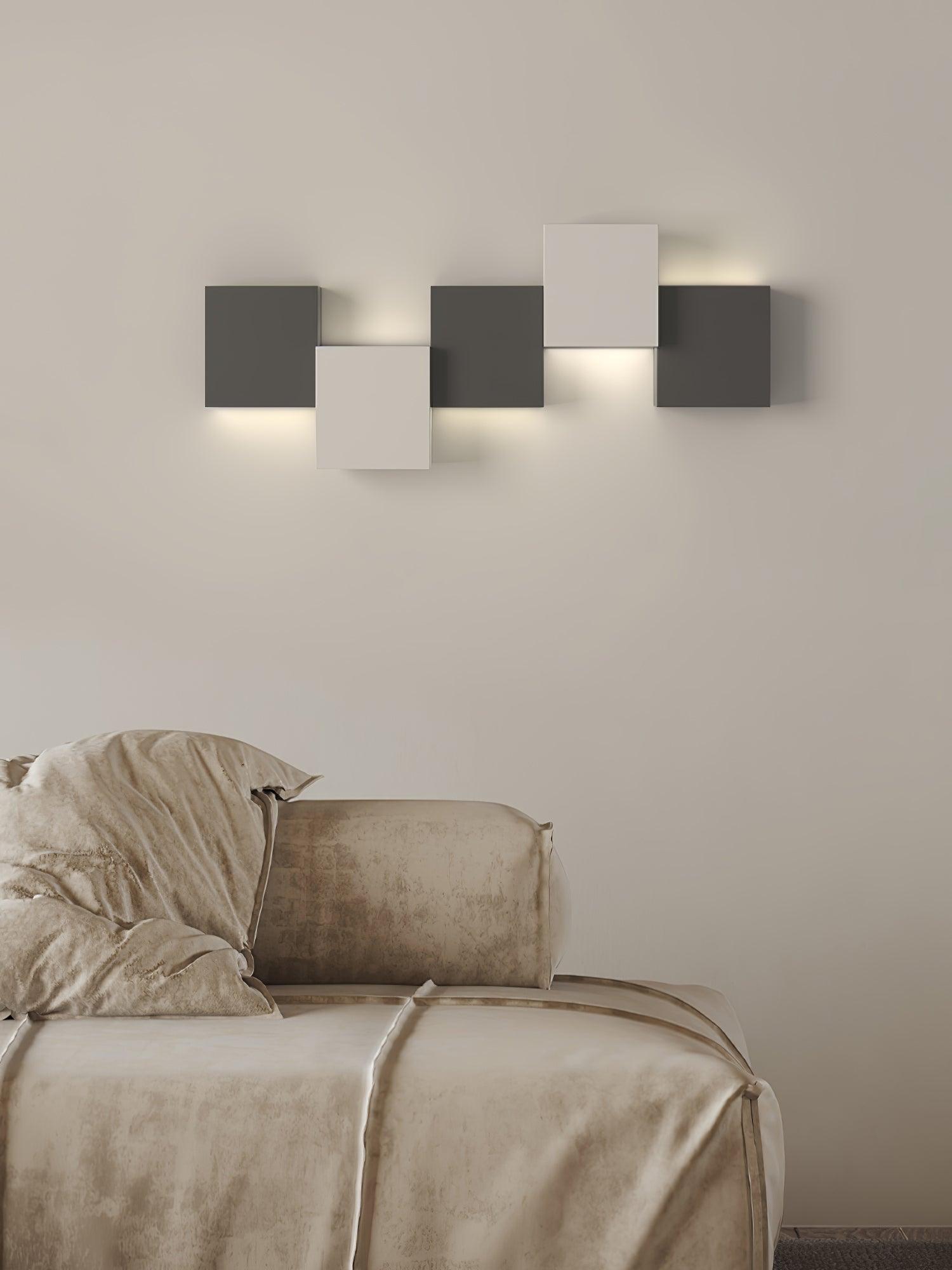 Modern Piano Key LED Wall Sconce Staggered Pattern Indoor Lighting Fixture