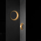 Modern PIN Terrazzo Round Wall Sconce Integrated LED Interior Lighting in Concrete and Stone