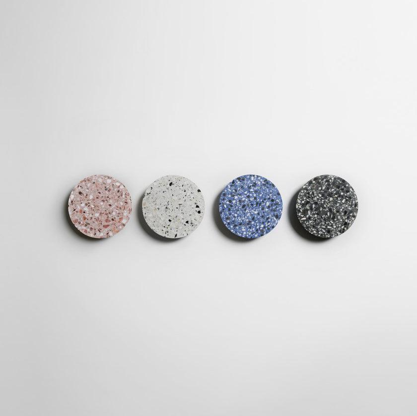 Modern PIN Terrazzo Round Wall Sconce Integrated LED Interior Lighting in Concrete and Stone