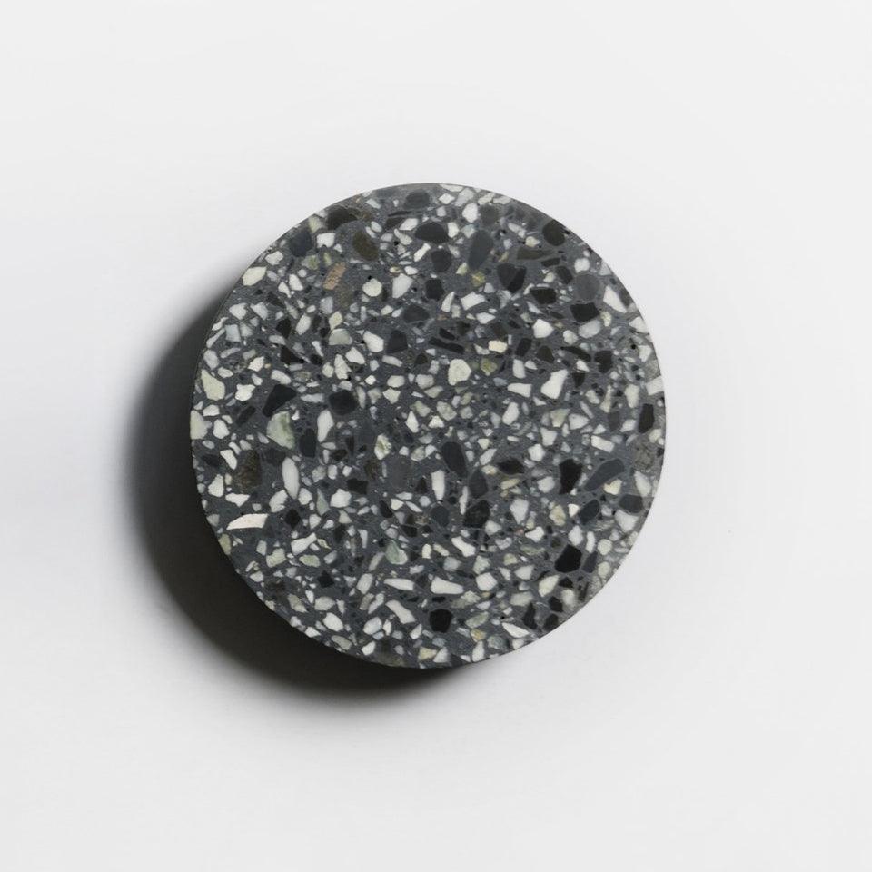 Modern PIN Terrazzo Round Wall Sconce Integrated LED Interior Lighting in Concrete and Stone