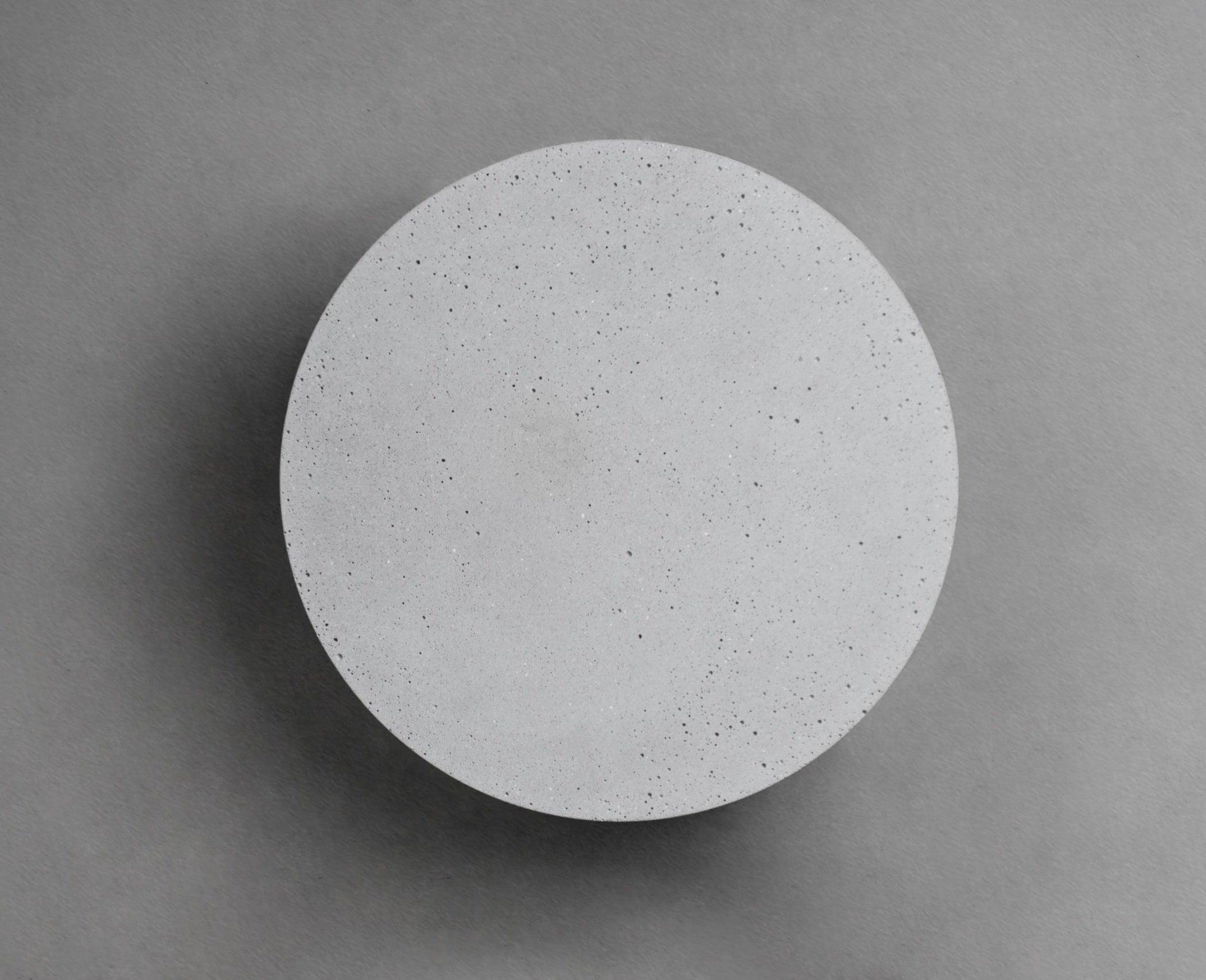 Modern PIN Terrazzo Round Wall Sconce Integrated LED Interior Lighting in Concrete and Stone