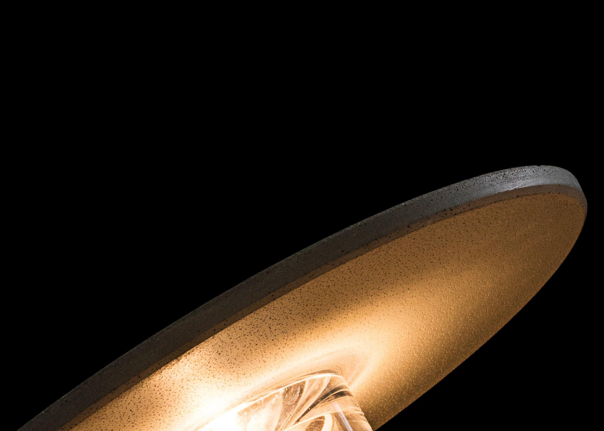 Modern PIN Terrazzo Round Wall Sconce Integrated LED Interior Lighting in Concrete and Stone