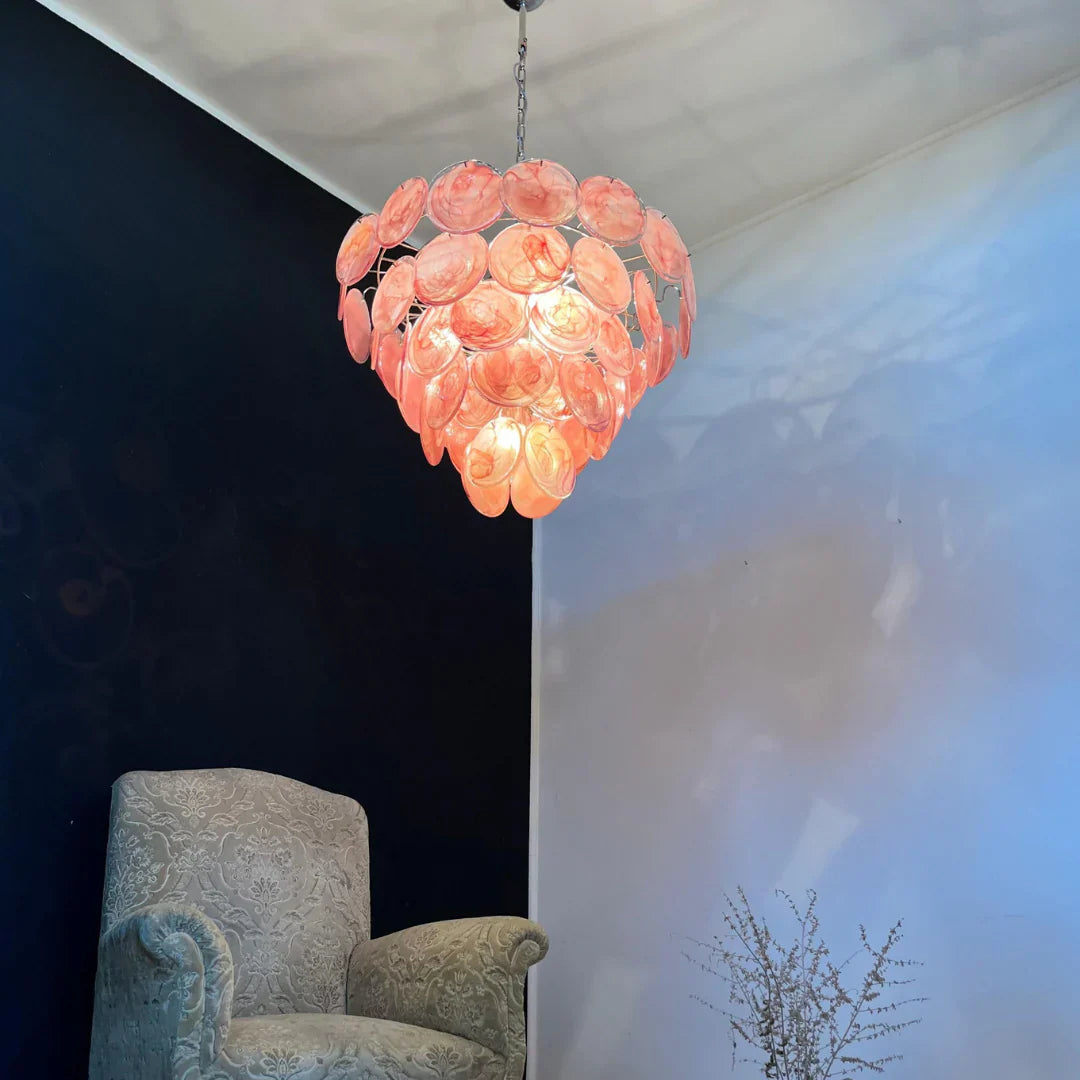 modern-pink-murano-iridescent-glass-disc-chandelier-luxury-pendant-lighting-for-living-room