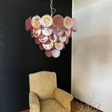 modern-pink-murano-iridescent-glass-disc-chandelier-luxury-pendant-lighting-for-living-room