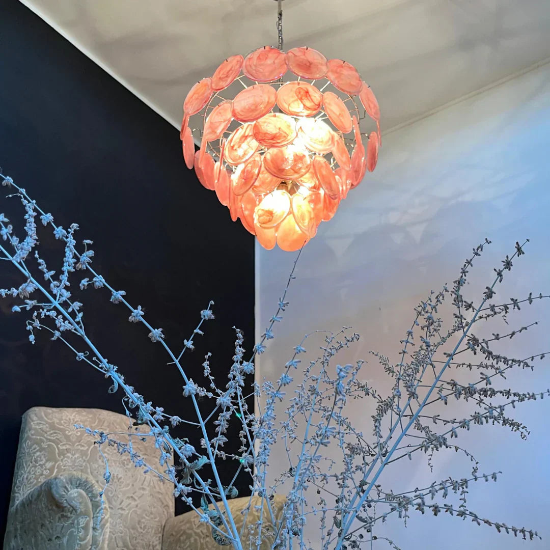 modern-pink-murano-iridescent-glass-disc-chandelier-luxury-pendant-lighting-for-living-room