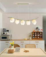 Modern Pistachio Linear Pendant Light LED Drop Hanging Lamp for Kitchen Island