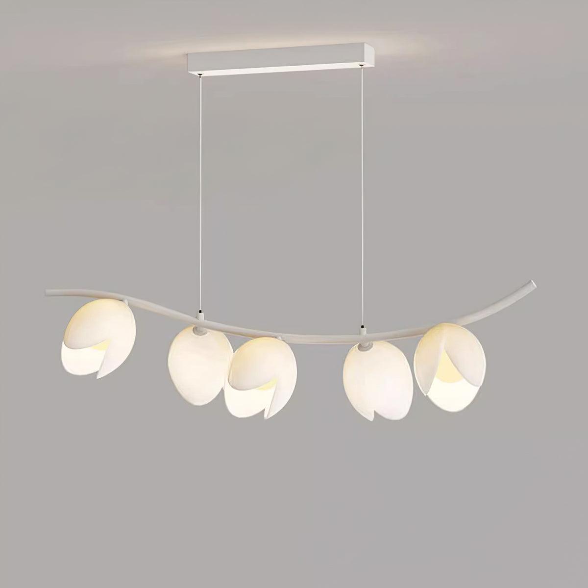 Modern Pistachio Linear Pendant Light LED Drop Hanging Lamp for Kitchen Island
