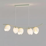 Modern Pistachio Linear Pendant Light LED Drop Hanging Lamp for Kitchen Island