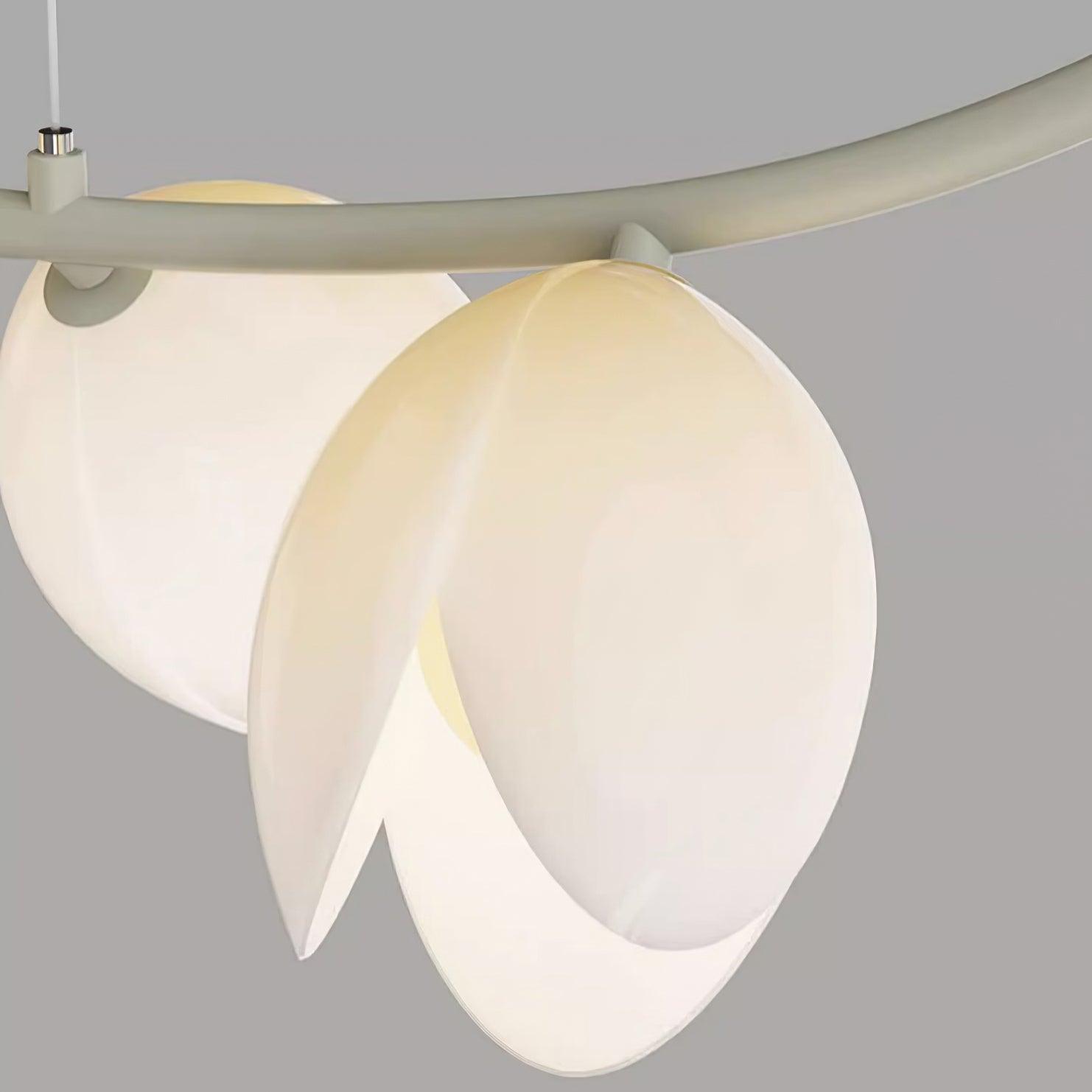 Modern Pistachio Linear Pendant Light LED Drop Hanging Lamp for Kitchen Island