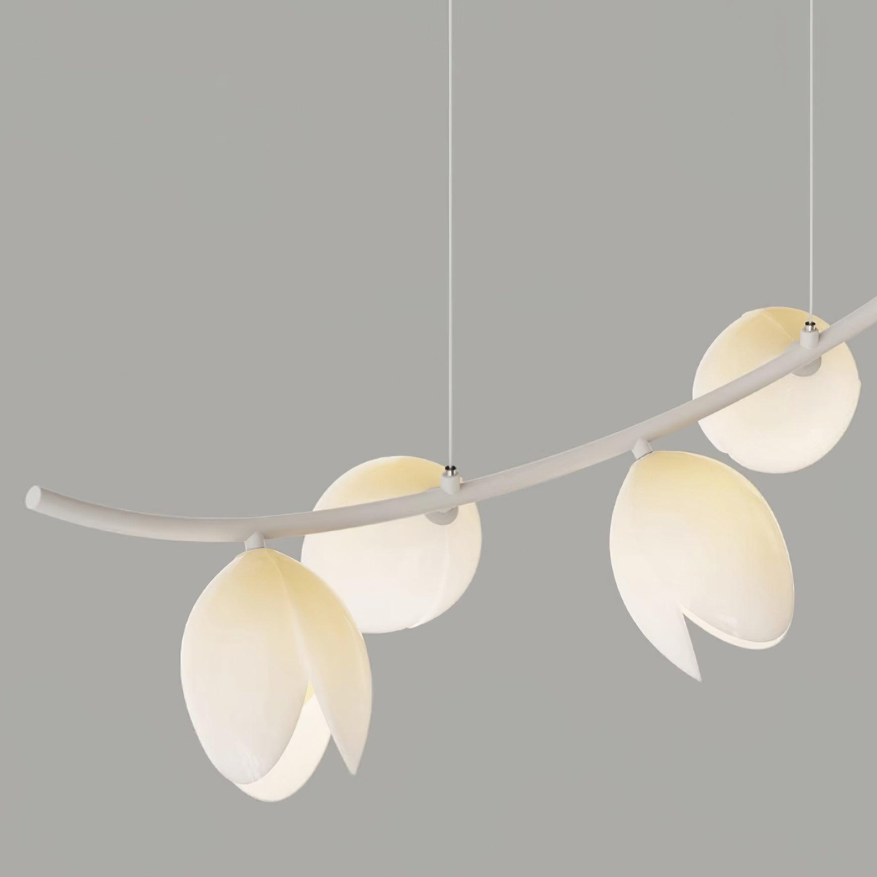 Modern Pistachio Linear Pendant Light LED Drop Hanging Lamp for Kitchen Island