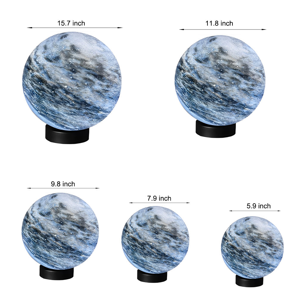 Modern Planet Inspired Glass Globe Outdoor Post Lights Waterproof Deck Fence Lighting for Garden Villa