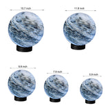 Modern Planet Inspired Glass Globe Outdoor Post Lights Waterproof Deck Fence Lighting for Garden Villa