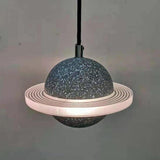 Modern Planet Shaped Acrylic Pendant Lighting LED Saturn Style Hanging Chandelier for Kitchen Island and Dining Room