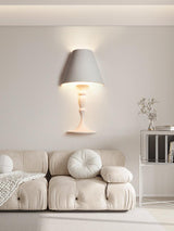Modern Plaster LED Wall Lamp Minimalist Portrait Sconce for Picture Lighting