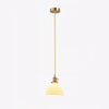 Modern Pleated Ceramic Hanging Pendant Light with Brass Accents for Dining Room