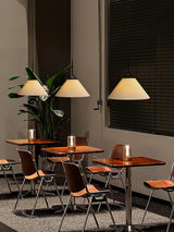 Modern Pleated Fabric Skirt Pendant Light with Beige Shade and Black Metal Frame