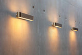 Modern Polished Brass Slotted Grill Wall Sconce with Opal Diffuser and Integrated LED