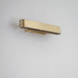 Modern Polished Brass Slotted Grill Wall Sconce with Opal Diffuser and Integrated LED
