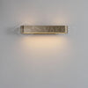 Modern Polished Brass Slotted Grill Wall Sconce with Opal Diffuser and Integrated LED