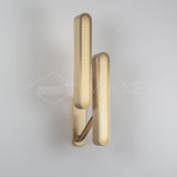 Modern Polished Brass Slotted Grill Wall Sconce with Opal Diffuser and Integrated LED