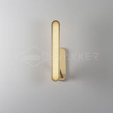 Modern Polished Brass Slotted Grill Wall Sconce with Opal Diffuser and Integrated LED