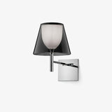 Modern Polished Chrome Prism Wall Sconce with Layered Shade for Indoor Lighting