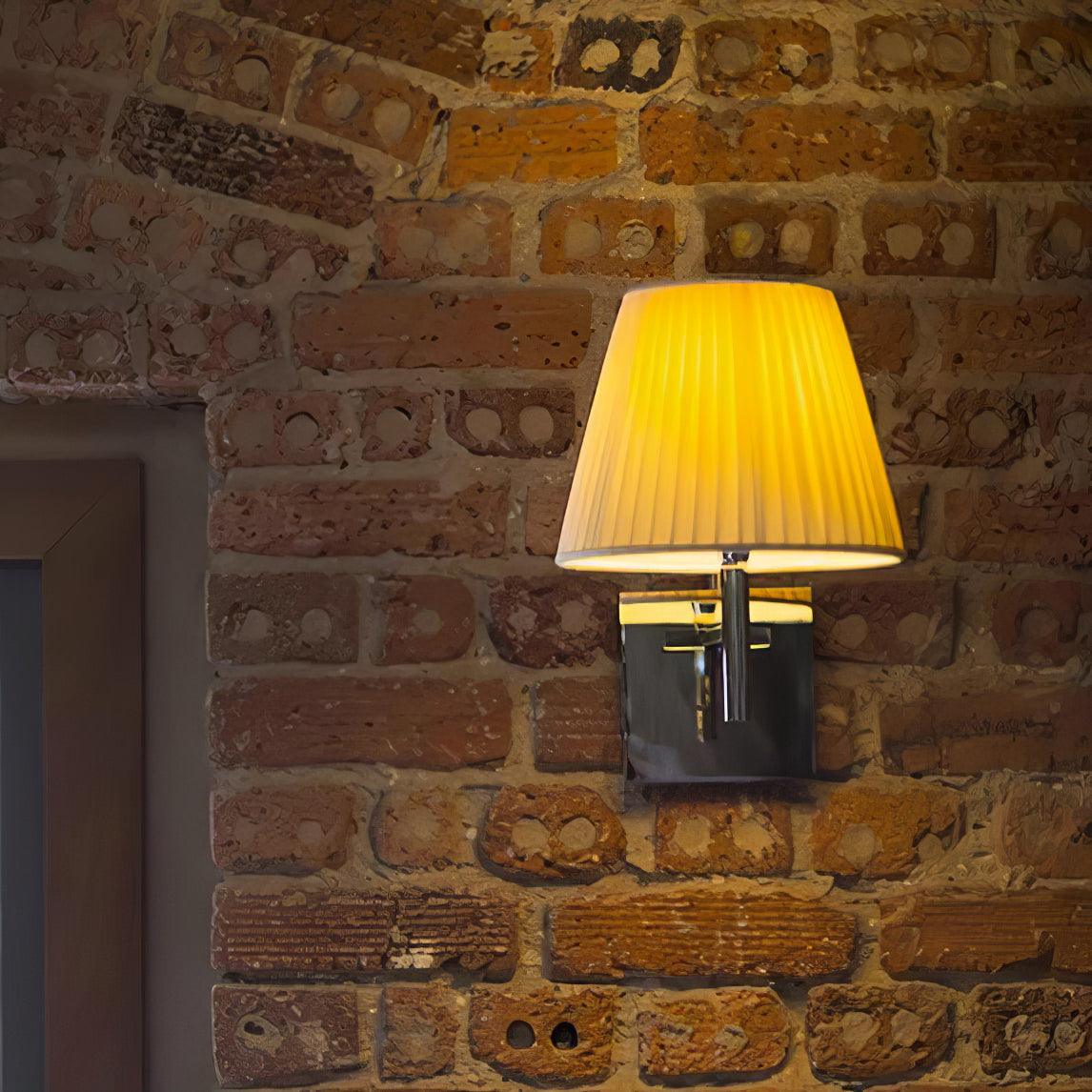 Modern Polished Chrome Prism Wall Sconce with Layered Shade for Indoor Lighting