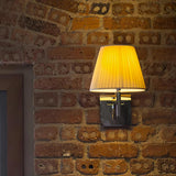 Modern Polished Chrome Prism Wall Sconce with Layered Shade for Indoor Lighting