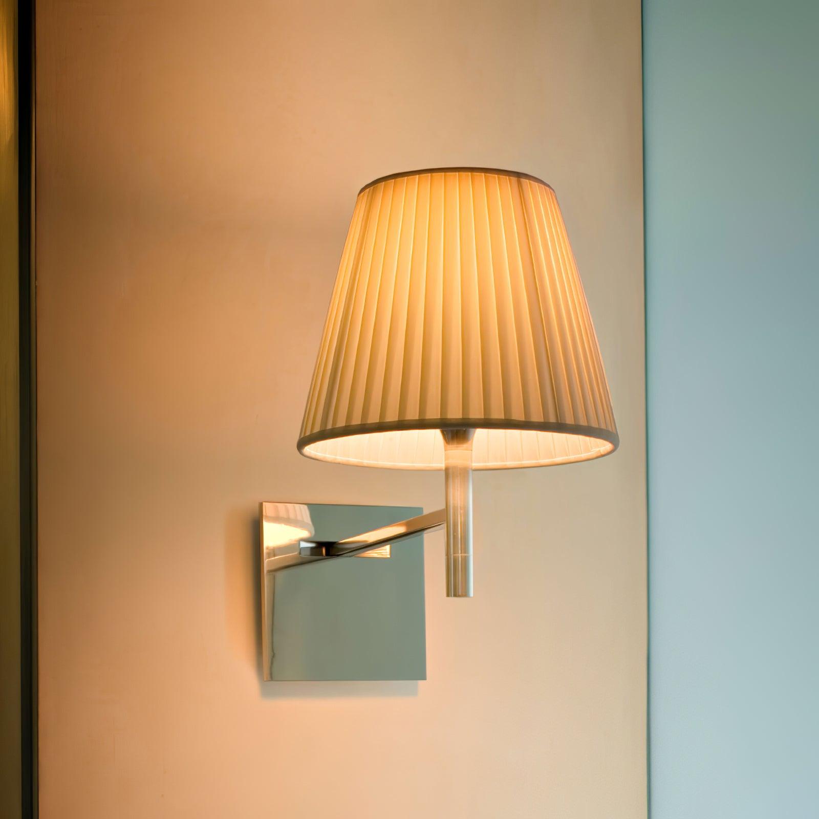 Modern Polished Chrome Prism Wall Sconce with Layered Shade for Indoor Lighting