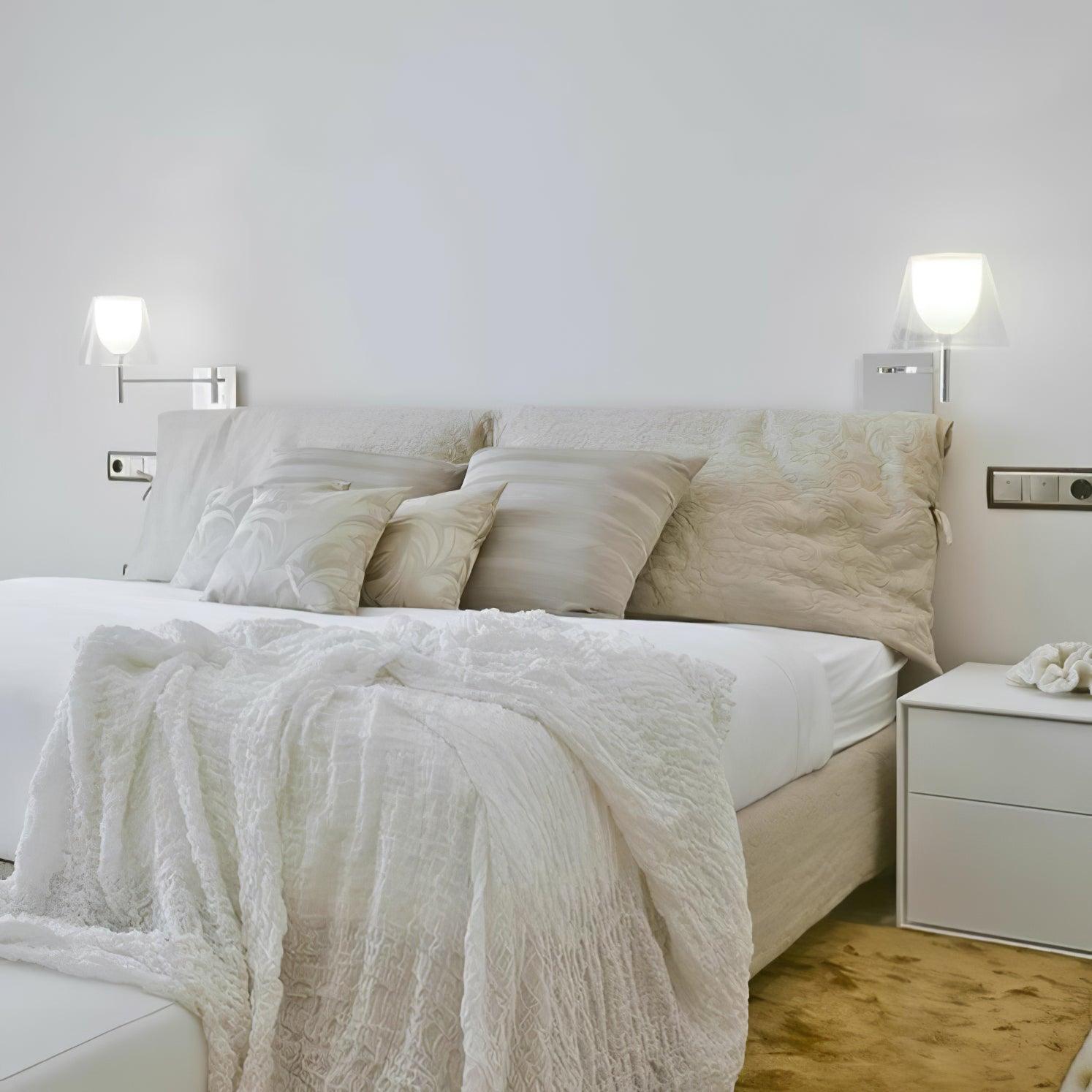 Modern Polished Chrome Prism Wall Sconce with Layered Shade for Indoor Lighting
