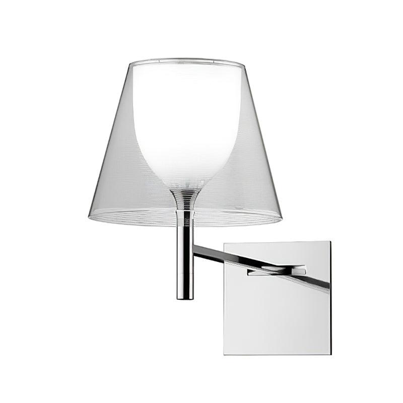 Modern Polished Chrome Prism Wall Sconce with Layered Shade for Indoor Lighting
