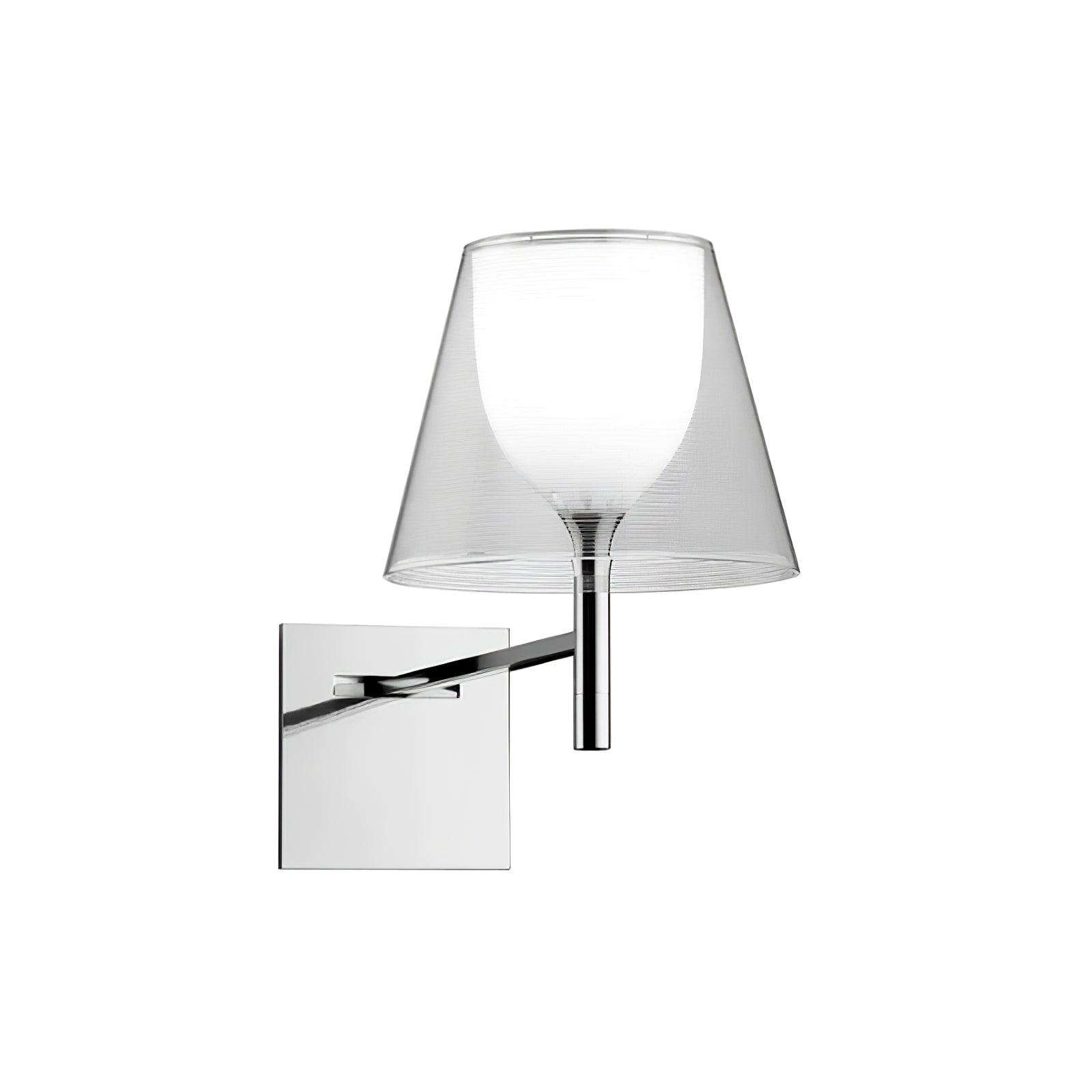 Modern Polished Chrome Prism Wall Sconce with Layered Shade for Indoor Lighting