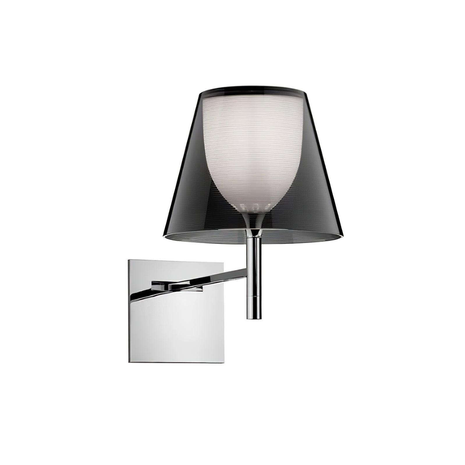 Modern Polished Chrome Prism Wall Sconce with Layered Shade for Indoor Lighting