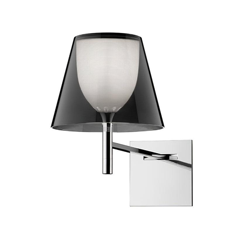 Modern Polished Chrome Prism Wall Sconce with Layered Shade for Indoor Lighting