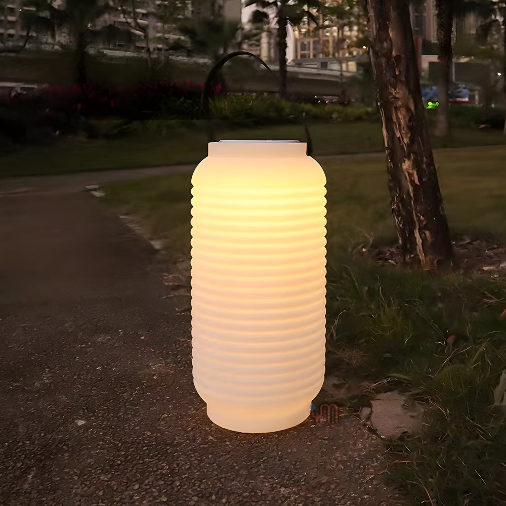 Modern Portable RGB LED Outdoor Lantern with Wireless Speaker Solar and USB Charging