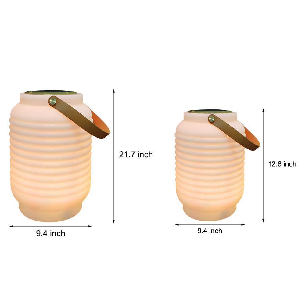 Modern Portable RGB LED Outdoor Lantern with Wireless Speaker Solar and USB Charging