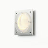 Modern Prism Shield LED Wall Sconce with Chrome Finish and Textured Glass Panel