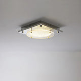 Modern Prism Shield LED Wall Sconce with Chrome Finish and Textured Glass Panel