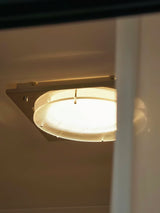 Modern Prism Shield LED Wall Sconce with Chrome Finish and Textured Glass Panel